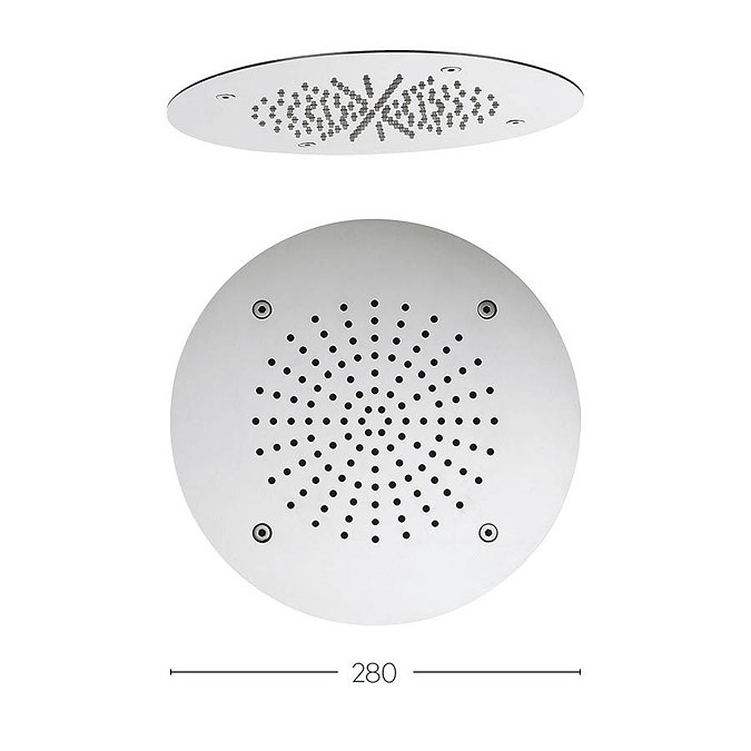 Crosswater 280mm Round Recessed Shower Head - FH280C Large Image