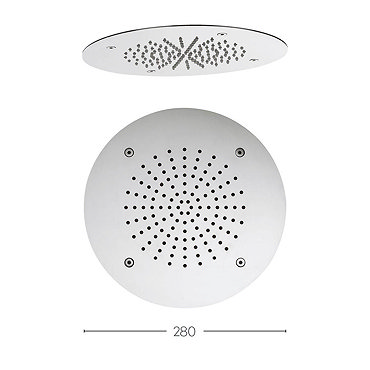 Crosswater 280mm Round Recessed Shower Head - FH280C  Profile Large Image