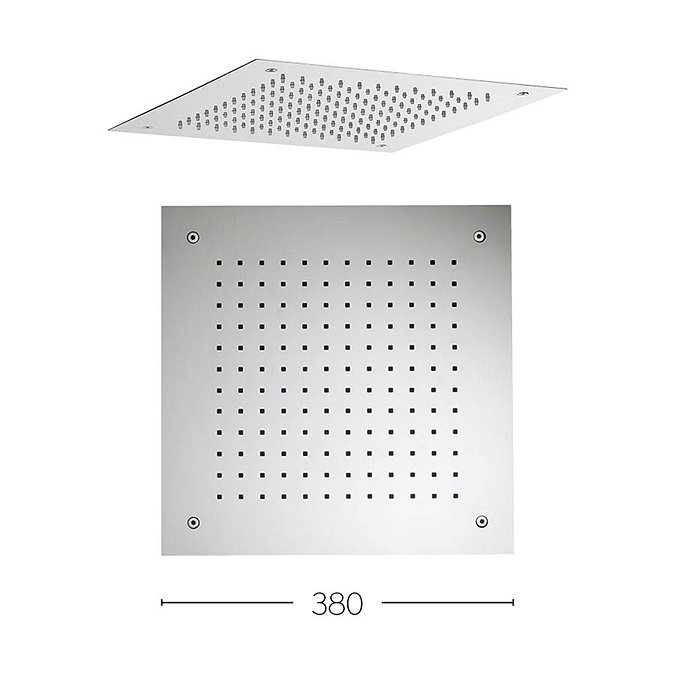 Crosswater 380mm Square Recessed Shower Head - FH380C Large Image