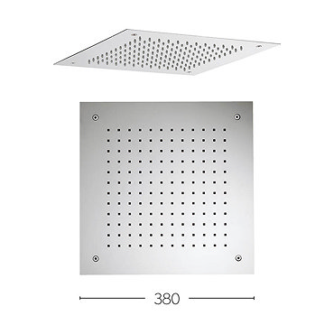 Crosswater 380mm Square Recessed Shower Head - FH380C  Profile Large Image