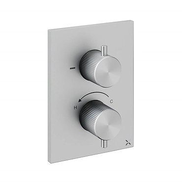 Crosswater 3ONE6 Stainless Steel Crossbox 1 Outlet Trimset  Profile Large Image
