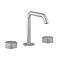 Crosswater 3ONE6 Stainless Steel Deck Mounted 3 Hole Set Basin Mixer - TS135DNS Large Image