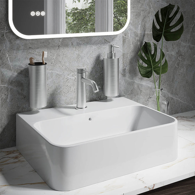 Crosswater 3ONE6 Stainless Steel Mono Basin Mixer Tap - TS110DNS Standard Large Image
