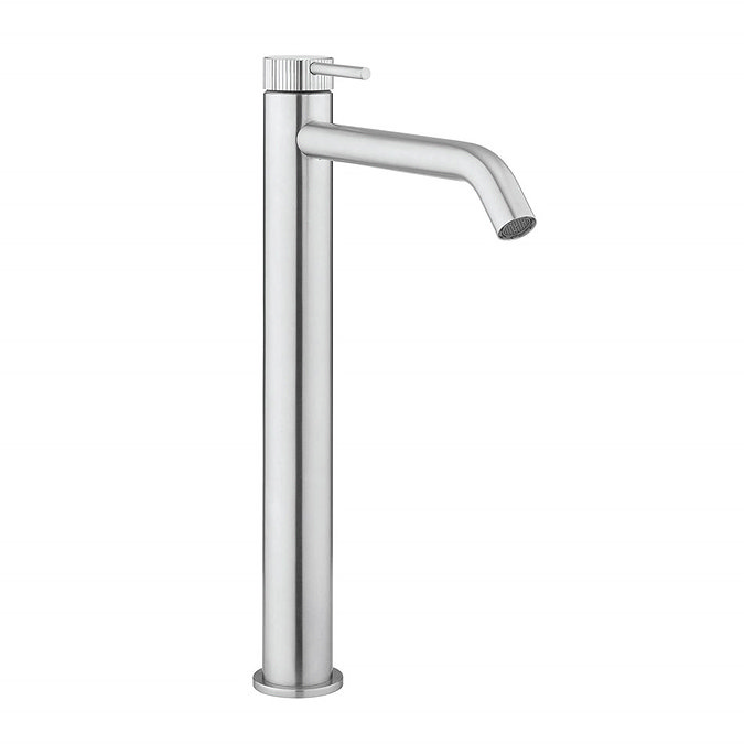 Crosswater 3ONE6 Stainless Steel Tall Mono Basin Mixer Tap - TS112DNS Large Image