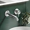 Crosswater 3ONE6 Stainless Steel Wall Mounted 2 Hole Set Basin Mixer - TS120WNS Profile Large Image