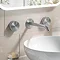 Crosswater 3ONE6 Stainless Steel Wall Mounted 3 Hole Set Basin Mixer - TS130WNS  Profile Large Image