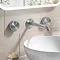 Crosswater 3ONE6 Stainless Steel Wall Mounted 3 Hole Set Basin Mixer - TS130WNS Profile Large Image