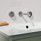Crosswater 3ONE6 Stainless Steel Wall Mounted 3 Hole Set Basin Mixer - TS130WNS Feature Large Image