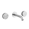 Crosswater 3ONE6 Stainless Steel Wall Mounted 3 Hole Set Basin Mixer - TS130WNS Large Image