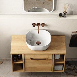 Crosswater 410mm Real Square Countertop Basin - CT4071UCW