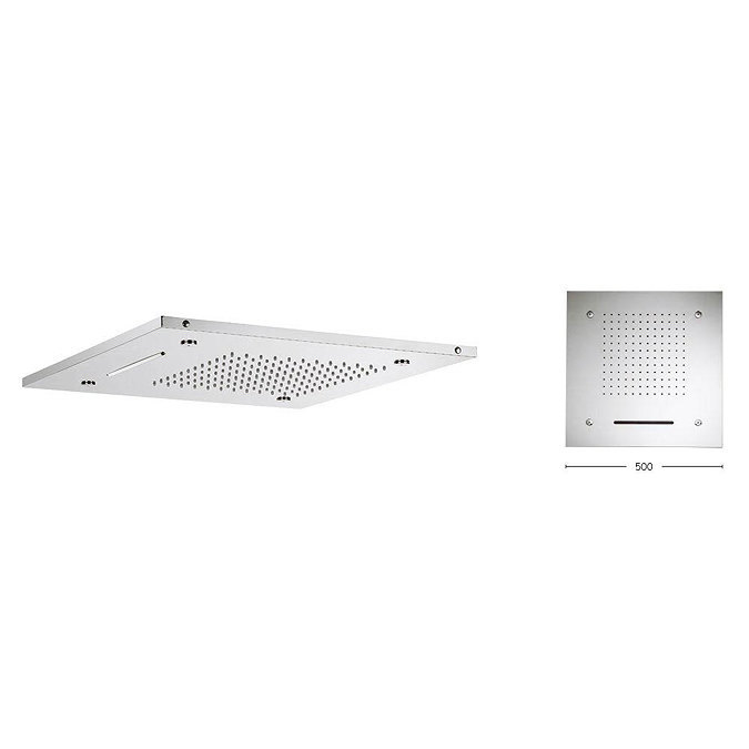 Crosswater 500mm Square Multifunction Recessed Shower Head - FH500C Profile Large Image