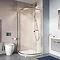 Crosswater 800 x 800mm Clear 6 Silver Quadrant Shower Enclosure - CAQDS0800 Profile Large Image