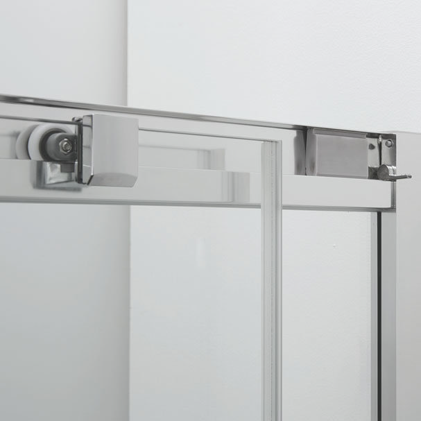 Crosswater 800 x 800mm Clear 6 Silver Quadrant Shower Enclosure - CAQDS0800  Standard Large Image