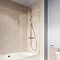 Crosswater 800mm Clear 6 Hinged Square Bath Screen - CABSSC0800  Feature Large Image