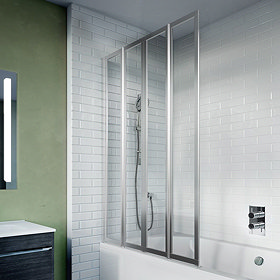 Crosswater 800mm Kai 6 Four Panel Fully Folding Bath Screen - Left Hand - KLFBSSC0800L Large Image