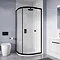 Crosswater 900 x 900mm Clear 6 Matt Black Quadrant Single Door Shower Enclosure - CAQSBC0900 Large I