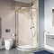 Crosswater 900 x 900mm Clear 6 Silver Quadrant Shower Enclosure - CAQDS0900  Profile Large Image