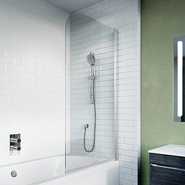 Crosswater 900mm Kai 6 Single Panel Bath Screen - KLBSSC0900 Large Image