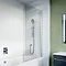 Crosswater 900mm Kai 6 Single Panel Bath Screen - KLBSSC0900 Large Image