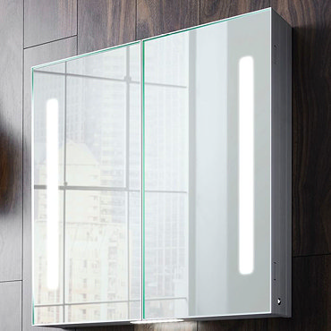 Crosswater Allure 900 x 700mm Illuminated Mirrored Cabinet - AL7070AL  Profile Large Image