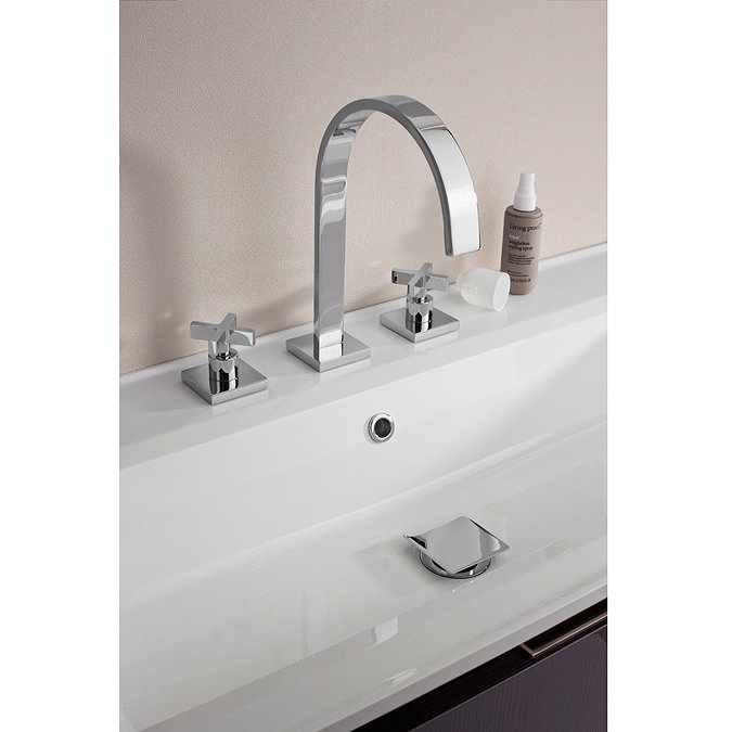 Crosswater - Alvero 3 Tap Hole Basin Mixer - AL135DNC Profile Large Image