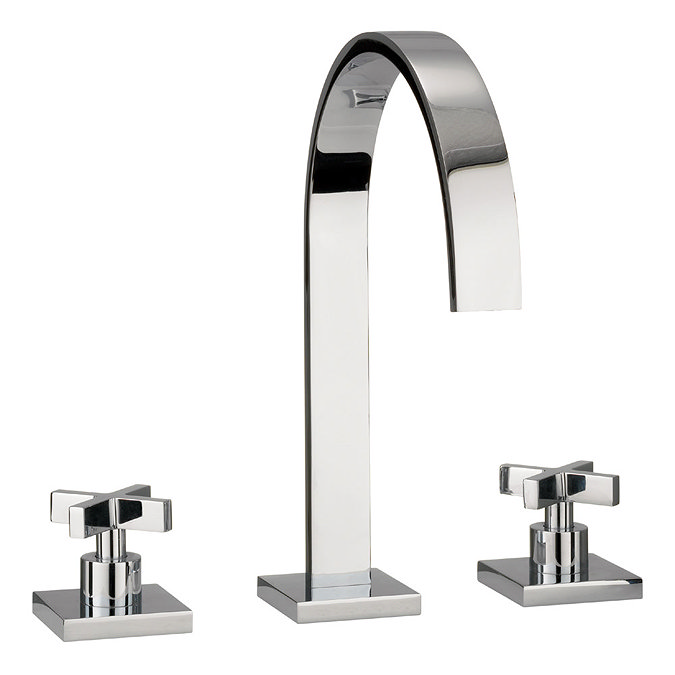 Crosswater - Alvero 3 Tap Hole Basin Mixer - AL135DNC Large Image