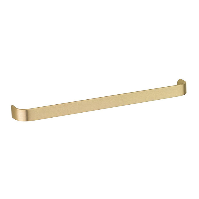 Crosswater Arena 600 Wall Hung Vanity Unit with Brushed Brass Handle - Pure White Gloss Profile Lar