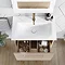Crosswater Arena 600 Wall Hung Vanity Unit with Brushed Brass Handle - Pure White Gloss Standard La
