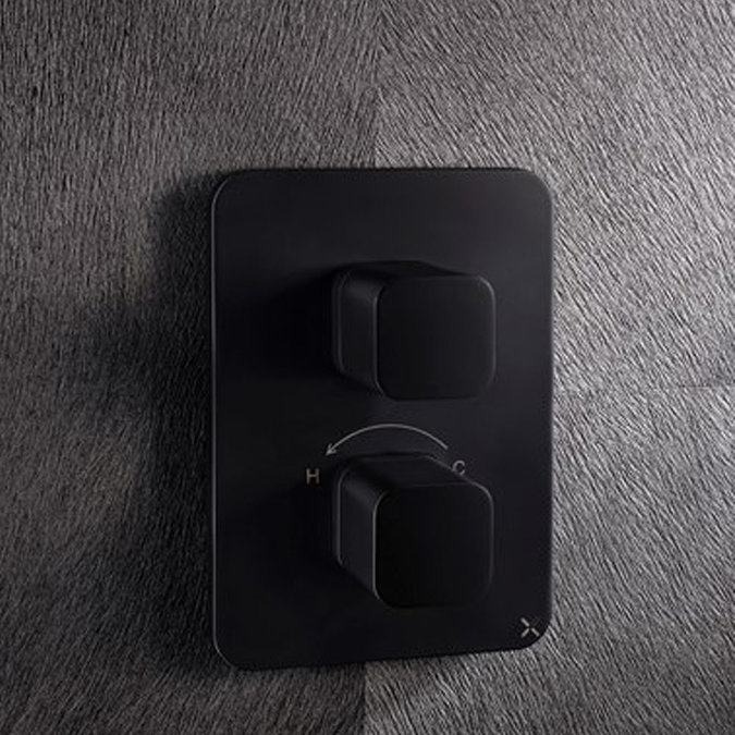 Crosswater Atoll/Glide II/Marvel Crossbox 1 Outlet Trim & Levers - Matt Black Profile Large Image