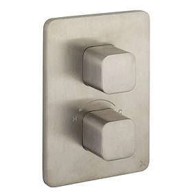 Crosswater Atoll/Glide II/Marvel Crossbox 1 Outlet Trim & Levers Stainless Steel Large Image