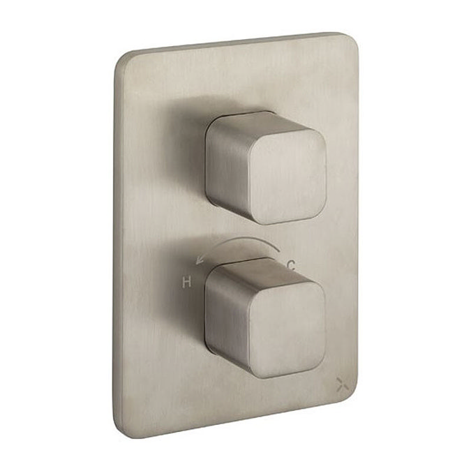 Crosswater - Atoll/Glide II/Marvel Crossbox 2 Outlet Trim & Levers Stainless Steel Large Image