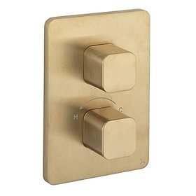 Crosswater - Atoll/Glide II/Marvel Crossbox 3 Outlet Trim & Levers Brushed Brass Large Image