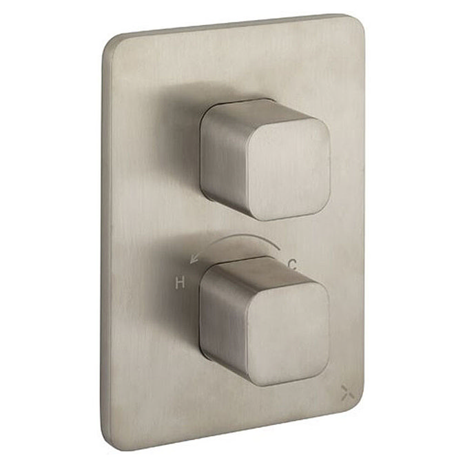Crosswater - Atoll/Glide II/Marvel Crossbox 3 Outlet Trim & Levers Stainless Steel  Large Image