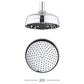Crosswater - Belgravia 200mm Easy Clean Fixed Showerhead - FH08C_EC+ Medium Image