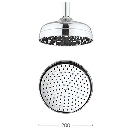 Crosswater - Belgravia 200mm Easy Clean Fixed Showerhead - FH08C_EC+ Large Image