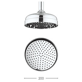 Crosswater - Belgravia 200mm Easy Clean Fixed Showerhead - FH08C_EC+ Large Image