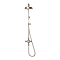 Crosswater Belgravia Brushed Nickel Thermostatic Shower Valve with 8" Fixed Head, Slider Rail & Handset