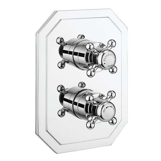 Crosswater Belgravia Chrome Crossbox 1 Outlet Trim Set Large Image