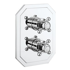 Crosswater Belgravia Chrome Crossbox 3 Outlet Trim Set Large Image