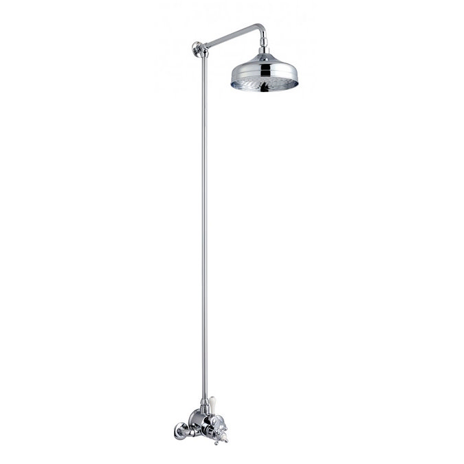 Crosswater - Belgravia Compact Thermostatic Shower Valve with Fixed Head - Chrome Large Image