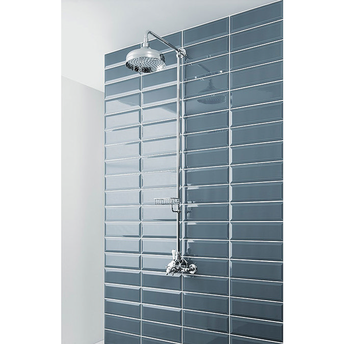 Crosswater - Belgravia Compact Thermostatic Shower Valve with Fixed Head & Soap Dish - Chrome In Bat