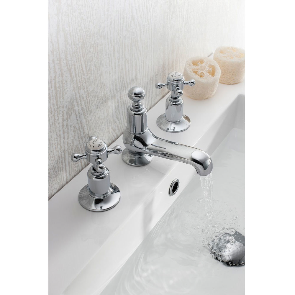 Crosswater - Belgravia Crosshead 3 Tap Hole Basin Mixer - BL130DPC at ...