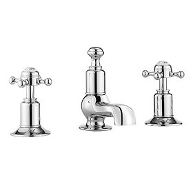 Crosswater - Belgravia Crosshead 3 Tap Hole Basin Mixer - BL130DPC Large Image