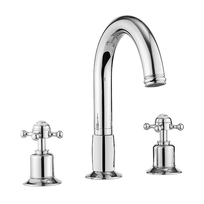 Crosswater - Belgravia Crosshead 3 Tap Hole Bath Mixer - BL330DC Large Image