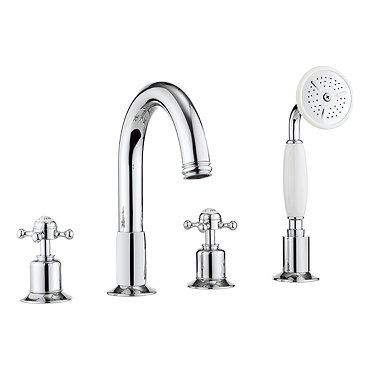 Crosswater - Belgravia Crosshead 4 Tap Hole Bath Shower Mixer with Kit - BL440DC Profile Large Image