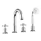 Crosswater - Belgravia Crosshead 4 Tap Hole Bath Shower Mixer with Kit - BL440DC Large Image