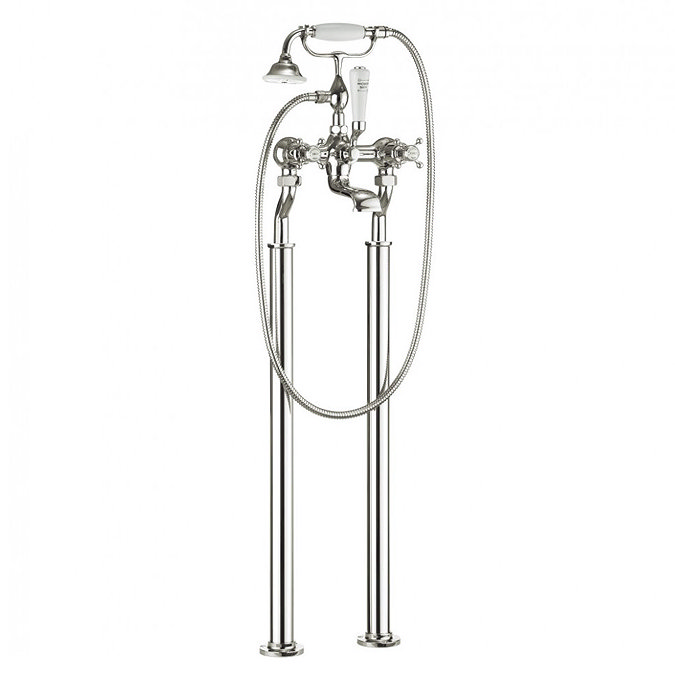 Crosswater - Belgravia Crosshead Floor Mounted Freestanding Bath Shower Mixer - Nickel Large Image