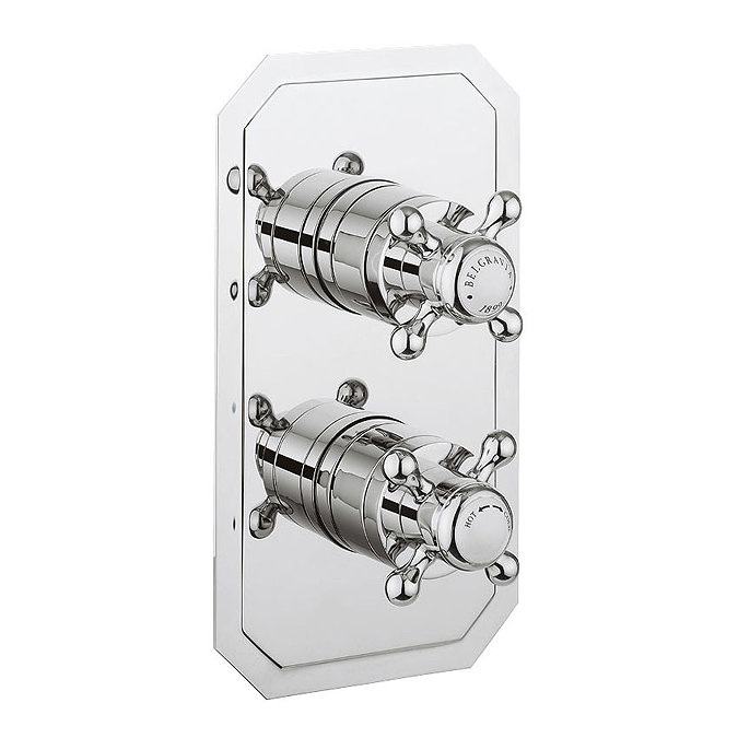 Crosswater Belgravia Crosshead Slimline Thermostatic Shower Valve with 2 Way Diverter