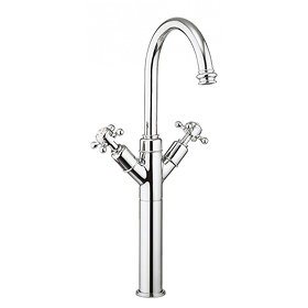 Crosswater - Belgravia Crosshead Tall Monobloc Basin Mixer Tap - Chrome - BL118DNC Large Image