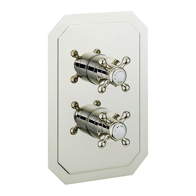 Crosswater - Belgravia Crosshead Thermostatic Shower Valve with 2 Way Diverter - Nickel Large Image